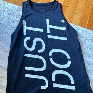 Nike Dri Fit, Sleeveless Black Workout Top | Small